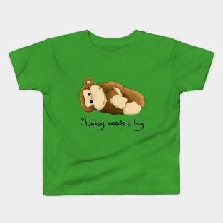 Monkey needs a hug Kids T-Shirt